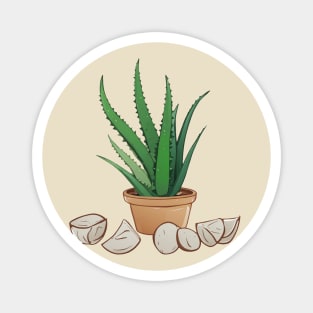 Aloe Plant - Healthy Nature Relaxing Magnet